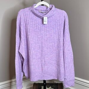 LOFT Lavender Cowl Neck Sweater Size XXL